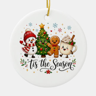 Ornamento De Cerâmica É a Temporada de Natal