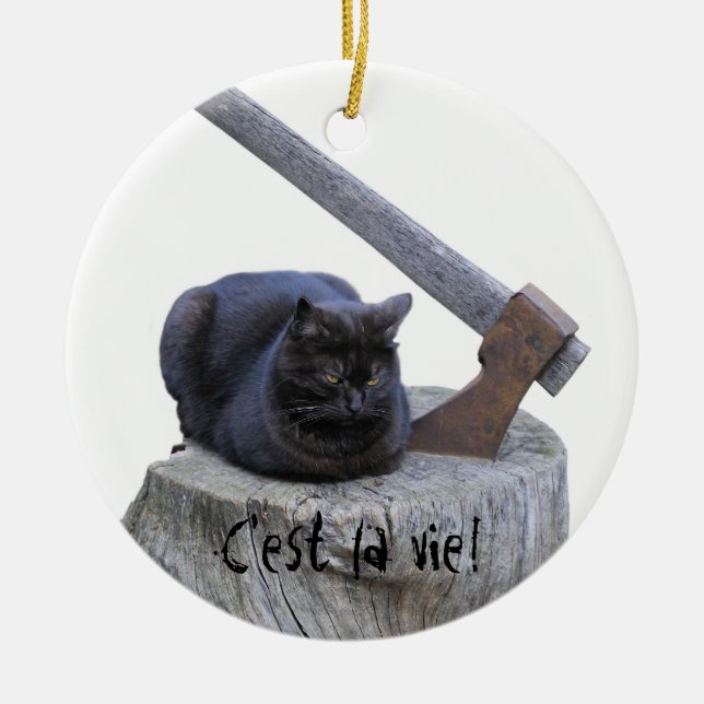Ornamento De Cerâmica É a vida! (Frente)