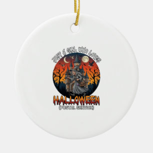 Ornamento De Cerâmica É Bruxaria de Halloween Todo Mundo Faz Cena Postal