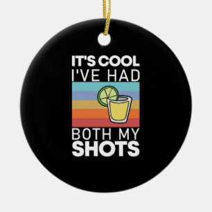 Ornamento De Cerâmica É Legal Eu Tomei as Duas Doses de Vacina Funny Teq