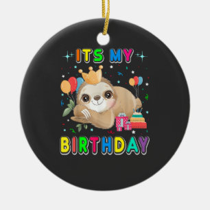 Ornamento De Cerâmica É Meu Aniversário Fantasias de Festa de Aniversári