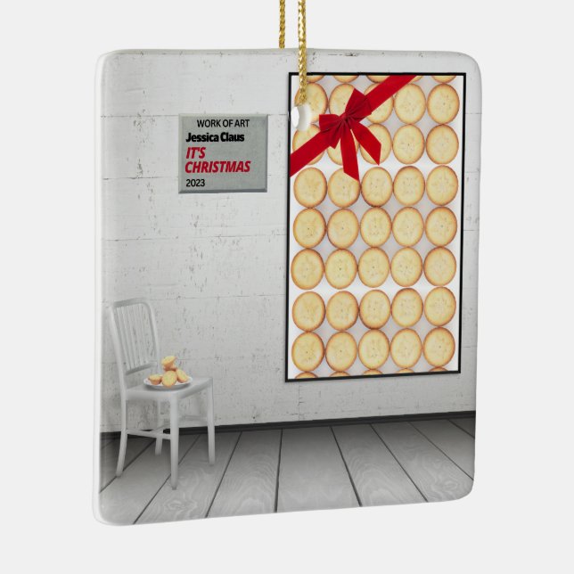 Ornamento De Cerâmica "É Natal" de Jessica Claus (Direito )