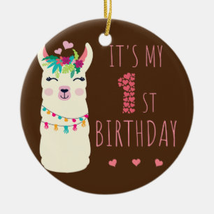 Ornamento De Cerâmica É o meu primeiro aniversario, Aniversário de Um 