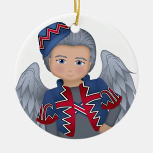 Ornamento De Cerâmica E seu cão pequeno demasiado! Dorothy