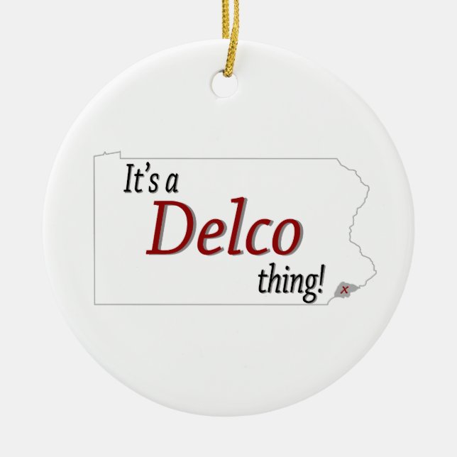Ornamento De Cerâmica É uma coisa Delco (R) (Frente)