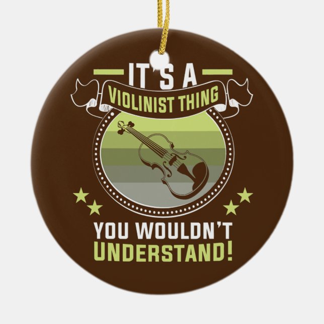 Ornamento De Cerâmica É uma coisa violinista violinista (Frente)