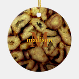 Ornamento De Cerâmica Earthen Green Quartz Age monograma