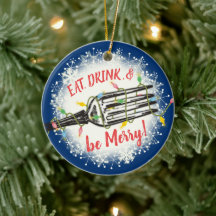 Eat drink be merry fork Christmas lights