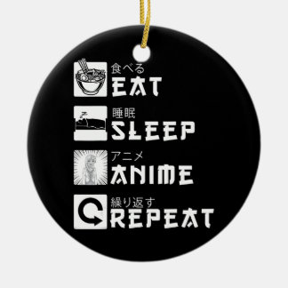 Ornamento De Cerâmica Eat Sleep Anime Repete O Sobreloso Japonês De Mana