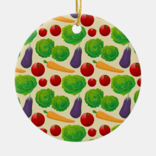 Ornamento De Cerâmica Eat Your Vegetables
