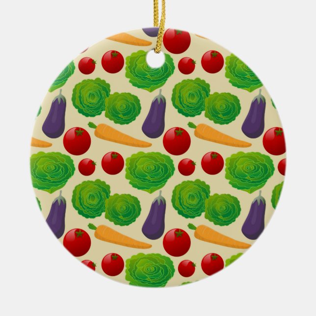 Ornamento De Cerâmica Eat Your Vegetables (Frente)