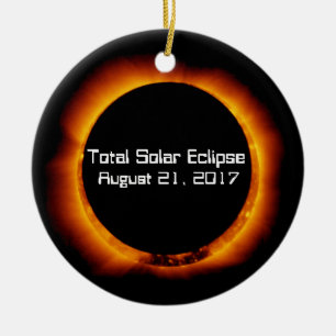 Ornamento De Cerâmica Eclipse 2017 solar total