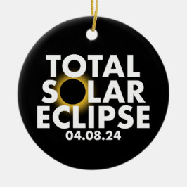 Ornamento De Cerâmica Eclipse Personalizável 2024