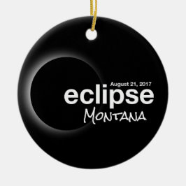 Ornamento De Cerâmica Eclipse Solar Total 2017 - Montana