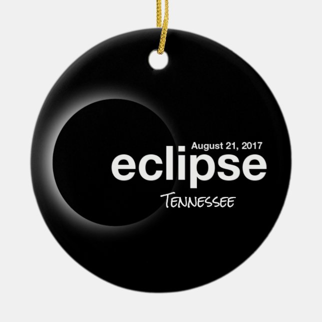 Ornamento De Cerâmica Eclipse Solar Total 2017 - Tennessee (Frente)