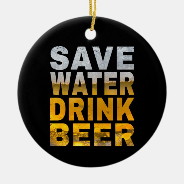 Ornamento De Cerâmica Economize Água Beba Cerveja Placa para Festa de So (Frente)