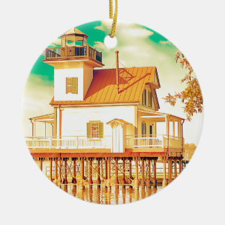 Ornamento De Cerâmica Edenton NC Lighthouse