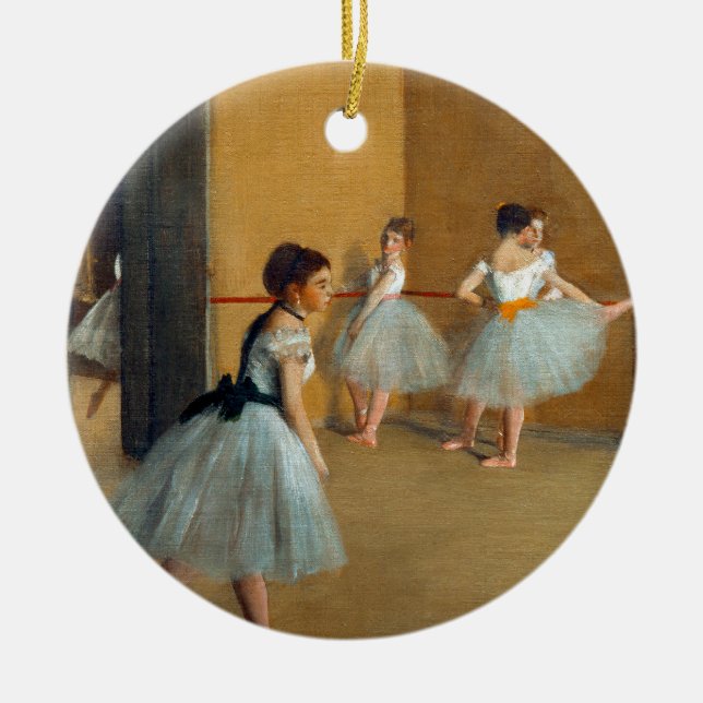 Ornamento De Cerâmica Edgar Degas A Dança Foyer na Ópera (Frente)