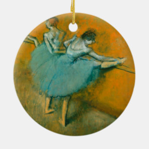 Ornamento De Cerâmica Edgar Degas Dançarinas na Barra pintura obra de ar