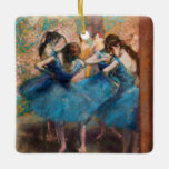 Ornamento De Cerâmica Edgar Degas - Dançarinos em azul<br><div class="desc">Dançarinos em azul/Danseuses bleues - Edgar Degas,  1890-1893</div>