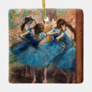 Ornamento De Cerâmica Edgar Degas - Dançarinos em azul