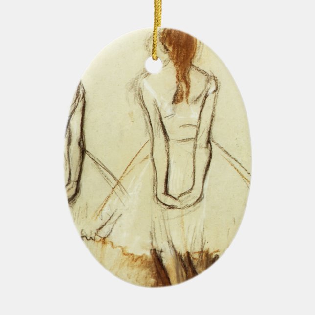 Ornamento De Cerâmica Edgar Degas: Estudo para o dançarino pequeno (Frente)