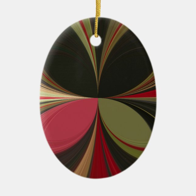 Ornamento De Cerâmica Edgy Earth Kaleidoscope Art Impressão (Frente)