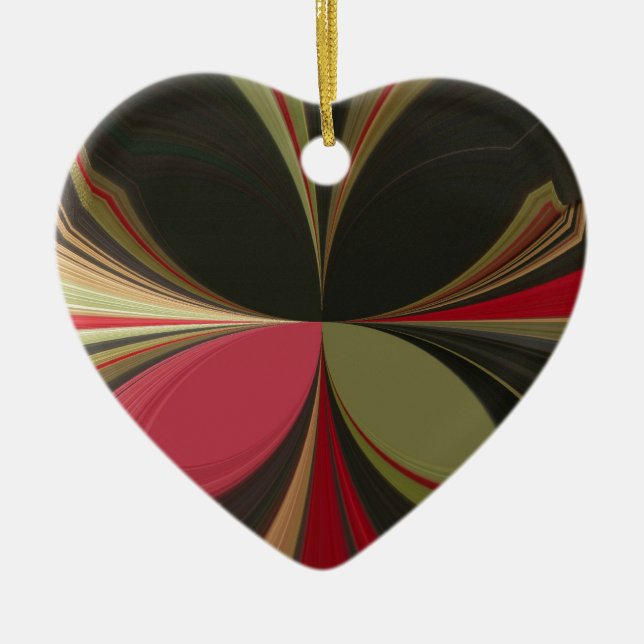 Ornamento De Cerâmica Edgy Earth Kaleidoscope Art Impressão (Frente)