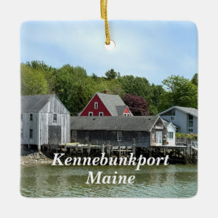 Ornamento De Cerâmica Edifícios rústicos à beira-mar em Kennebunkport Ma
