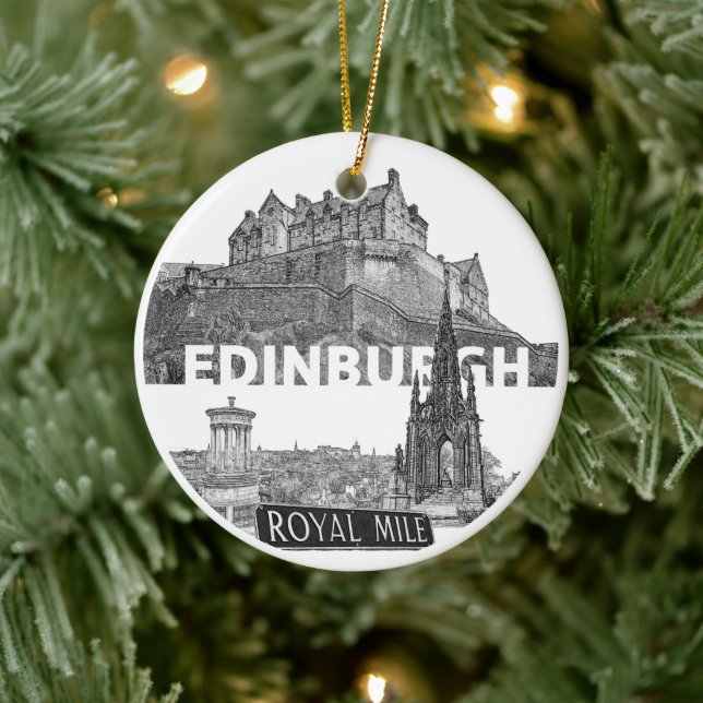 Ornamento De Cerâmica Edinburgh Christmas Bauble (Árvore)