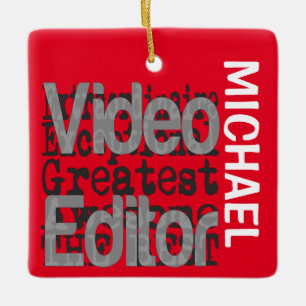 Ornamento De Cerâmica Editor de Vídeo Extraordinário PERSONALIZADO