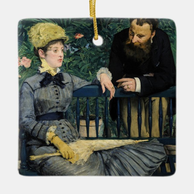 Ornamento De Cerâmica Edouard Manet - No Conservatório (Frente)