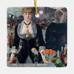 Ornamento De Cerâmica Edouard Manet - Um Bar no Folies-Bergere