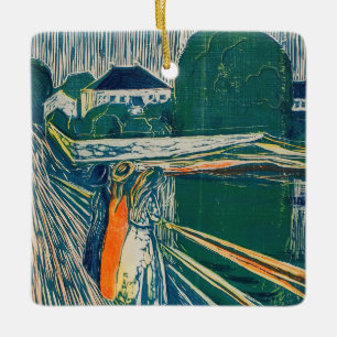Ornamento De Cerâmica Edvard Munch - As Meninas na Ponte, Lithógrafo