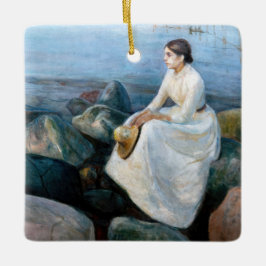 Ornamento De Cerâmica Edvard Munch - Noite de Verão, Inger na Praia