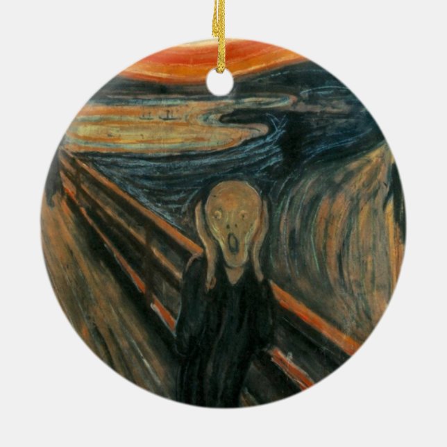 Ornamento De Cerâmica Edvard Munch - O Gritar (Traseira)