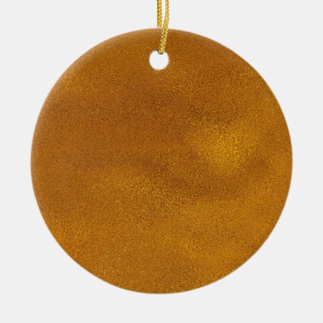 Ornamento De Cerâmica Efeito Dourado (Frente)