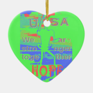 Ornamento De Cerâmica Eficácia da ECO EUA Hillary Hope Nós somos mais fo
