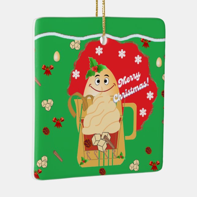 Ornamento De Cerâmica Eggnog Ornaments 2024 Kriyas Collection (Direito )