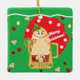 Ornamento De Cerâmica Eggnog Ornaments 2024 Kriyas Collection