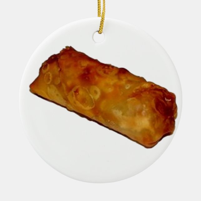 Ornamento De Cerâmica Eggroll (Frente)