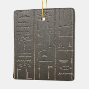 Ornamento De Cerâmica Egípcios Hieroglifos Símbolos Escrevendo do Antigo