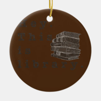 Ornamento De Cerâmica Ei, esta é uma biblioteca Design divertido para am