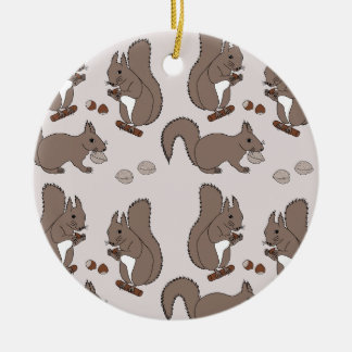 Ornamento De Cerâmica Eichhörnchen Desgin dunkel