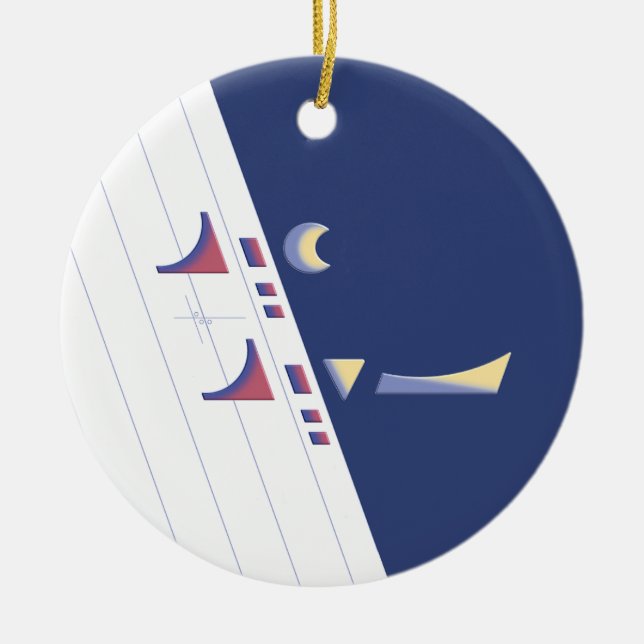 Ornamento De Cerâmica Eid Delight (meia-noite) (Frente)