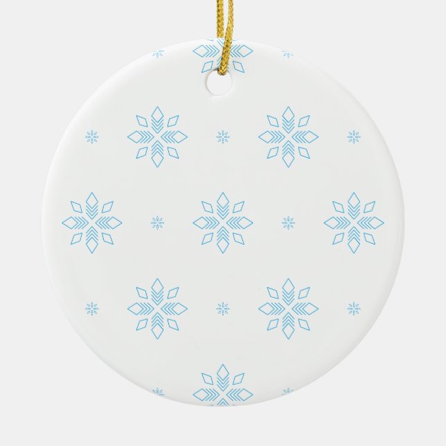 Ornamento De Cerâmica Eiskristalle em blau (Frente)