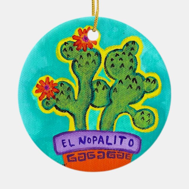 Ornamento De Cerâmica EL Nopalito (Frente)