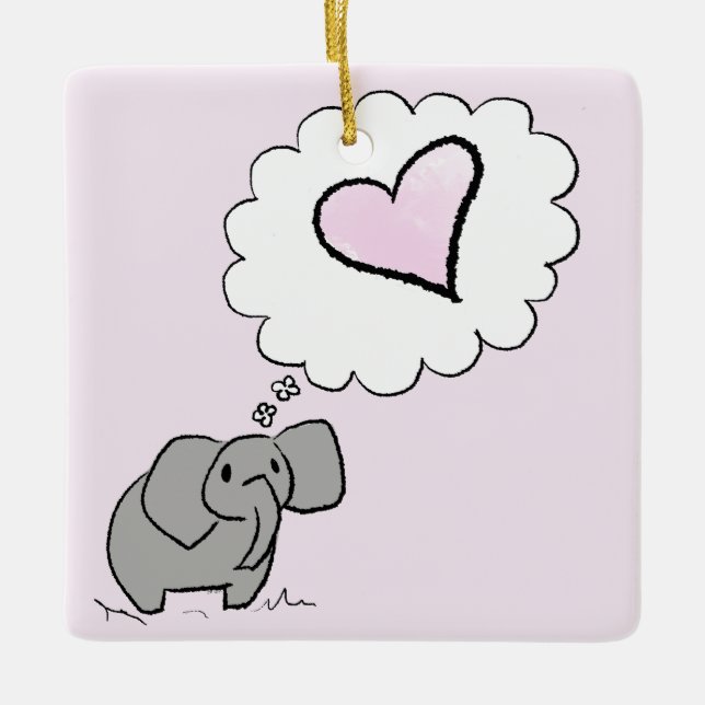 Ornamento De Cerâmica Elefante (Frente)