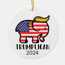 Ornamento De Cerâmica Elefante Trumplican