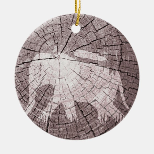 Ornamento De Cerâmica Elefante urbano (Frente)